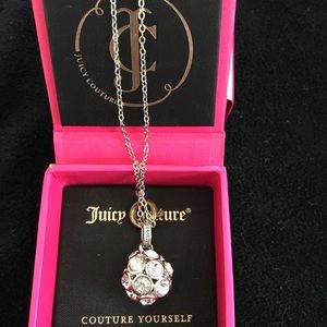 Juicy Couture pave ball necklace